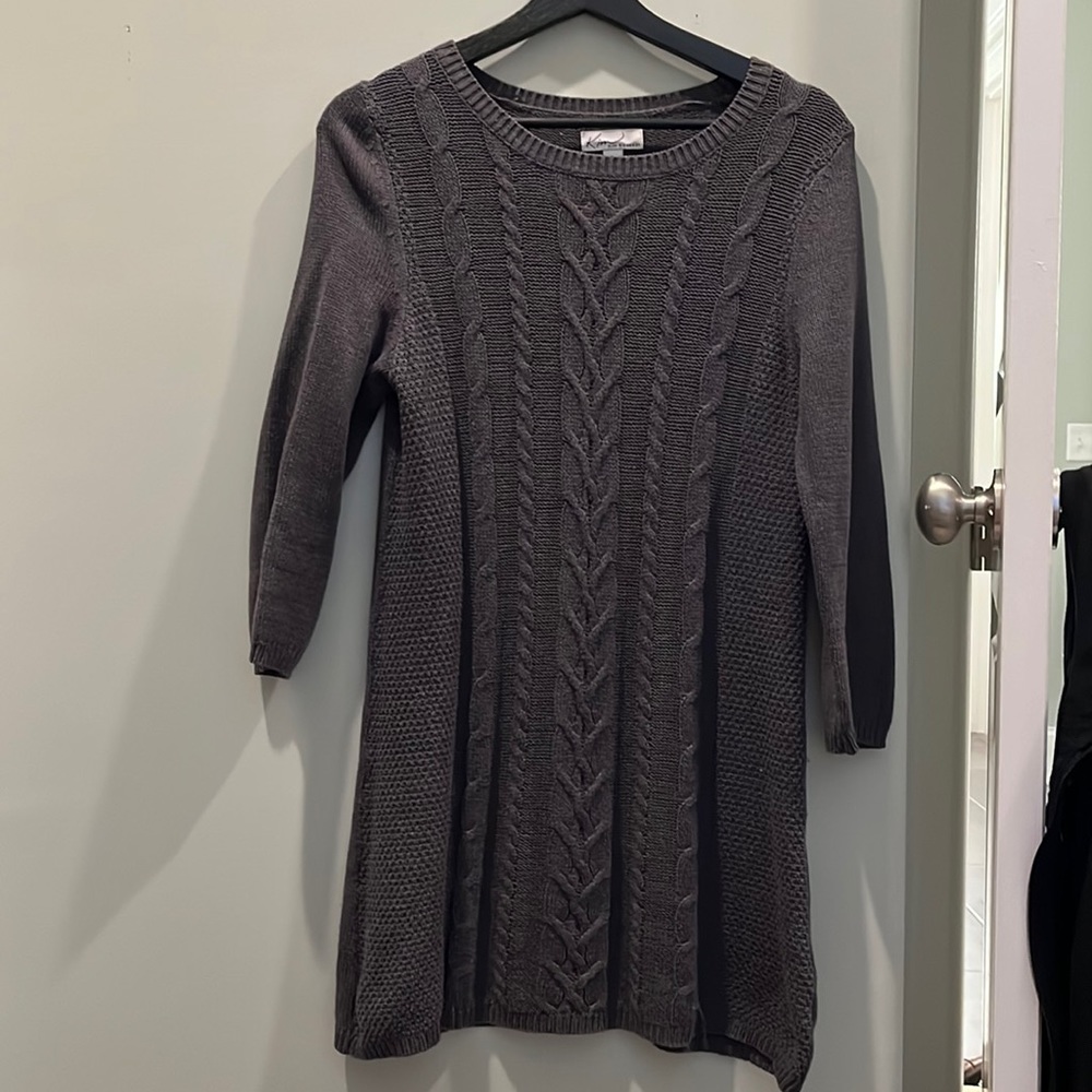 Dark Gary Sweater Dress